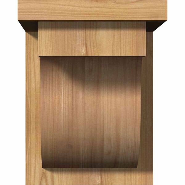 Del Monte Smooth Corbel W/Backplate, Western Red Cedar, 7 1/2W X 10D X 10H